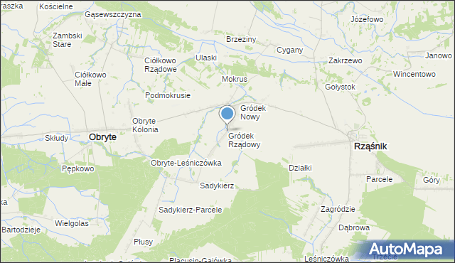 mapa Gródek Rządowy, Gródek Rządowy na mapie Targeo